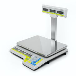 Весы торговые ШТРИХ-СЛИМ Т300 15 - 2,5 ДП6.3А (LCD, без акк, со стойкой, без интерфейсов, размер платформы 310х225х10)