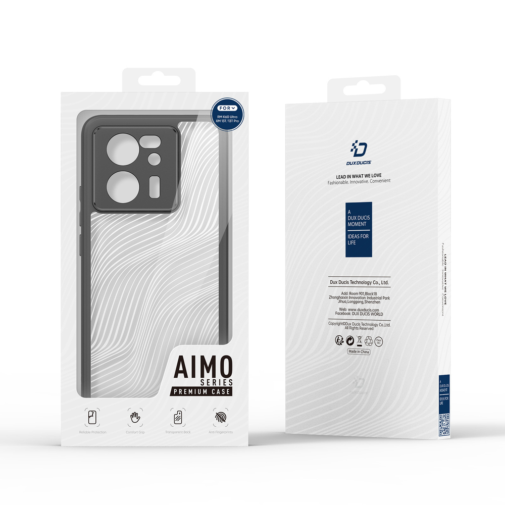 Тонкий чехол с мягкими черными рамками от Dux Ducis для Xiaomi 13T и 13T Pro, серия Aimo Series Case