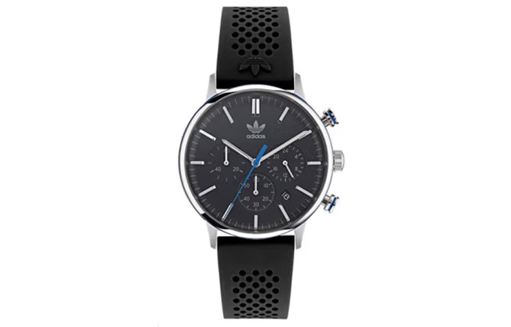 Adidas Originals STYLE Wrist Watch Quartz Movement Silicone Strap 40 Black Dial Men"s Watches 50m Water Resistant
