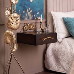 Тумба прикроватная Monstera Deliciosa (Монстера) подвесная Каштан