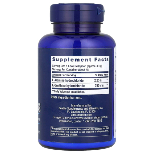Life Extension, порошок аргинина и орнитина, 150 г (5,29 унции)