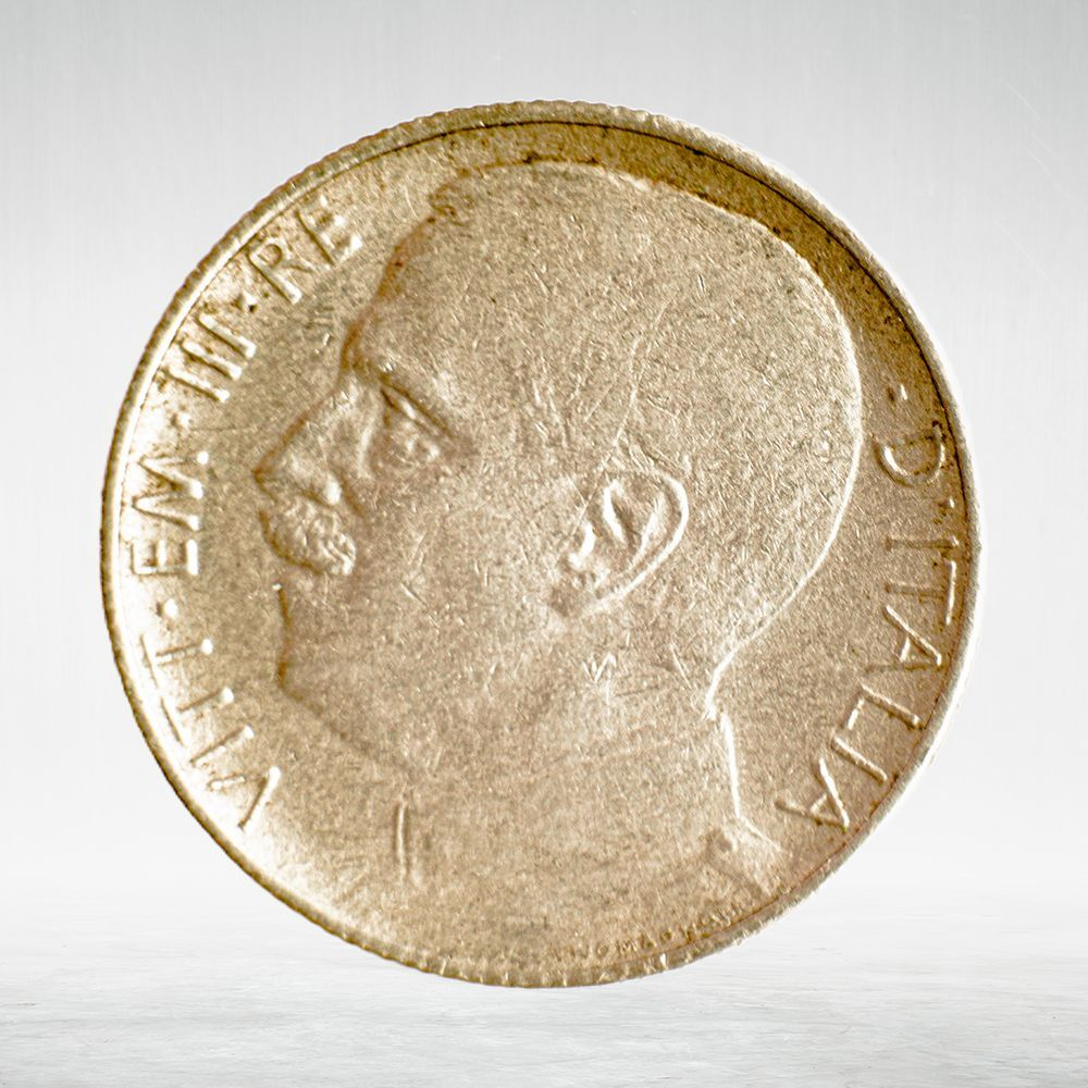 Italy 50 Centesimi 1925 R "Justice on Chariot – Victor Emmanuel III", XF