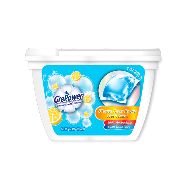 Средство для стирки GrePower 8 Times clean power Супер-Чистота концентрированное в капсулах 416 г / 52 шт