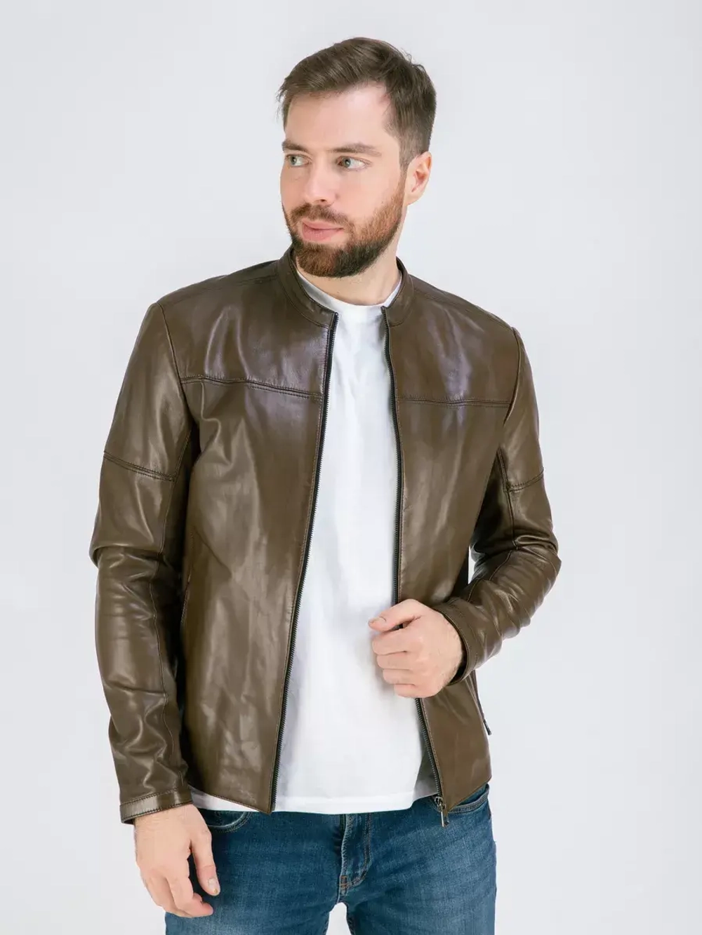 Куртка кожаная демисезонная  Турция