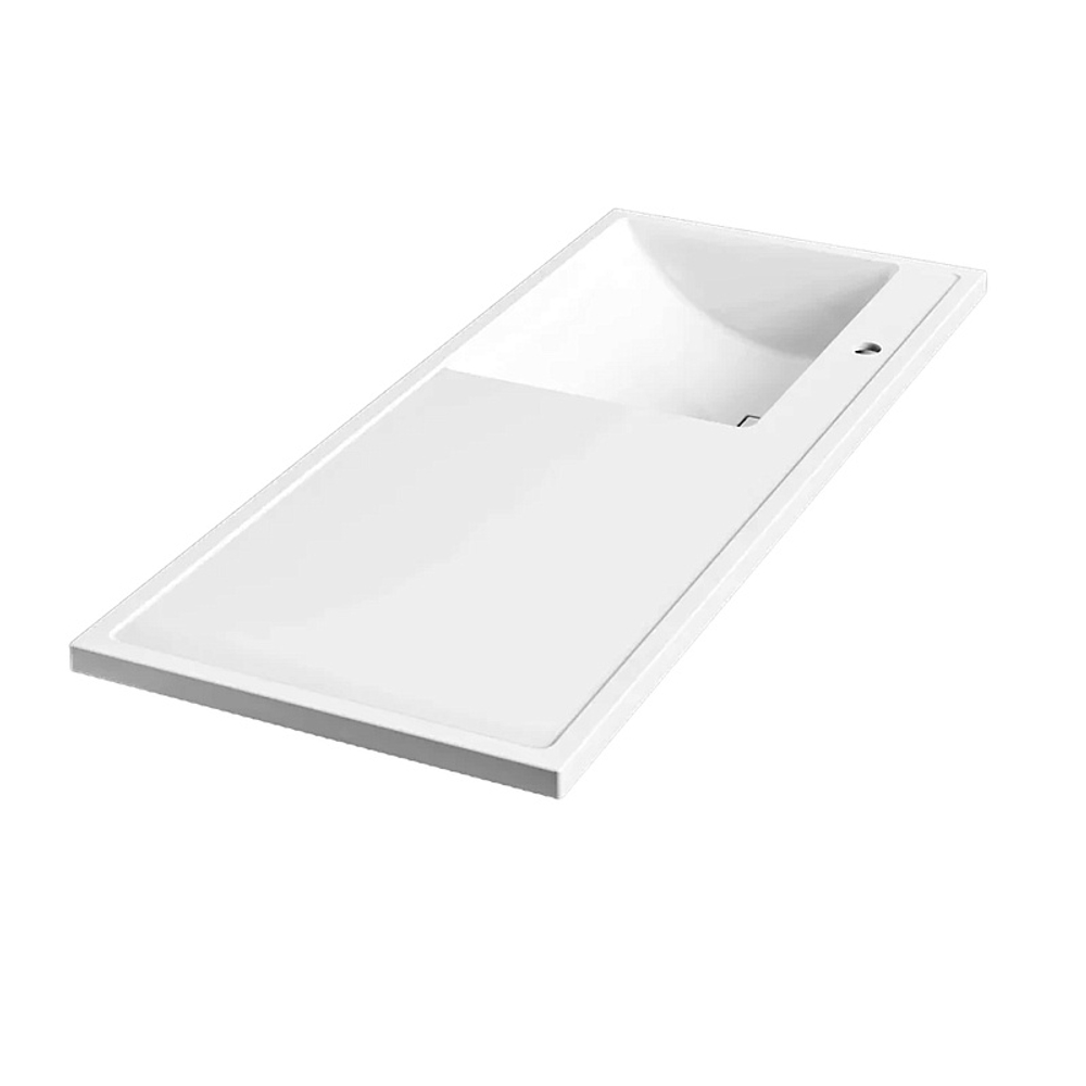 Раковина Azario Paola Magenta 1100 L левосторонняя, литьевой мрамор, белый (CS00078450)