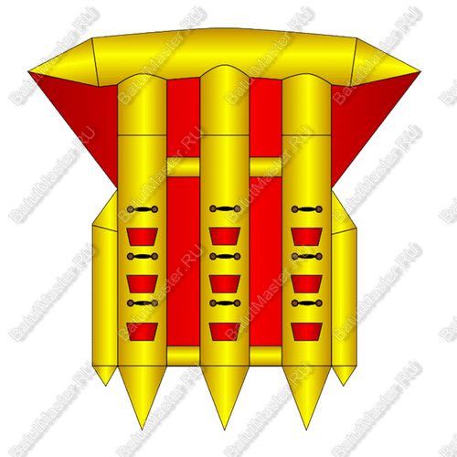 Тройной водный банан, мест для посадки 9, без усиления