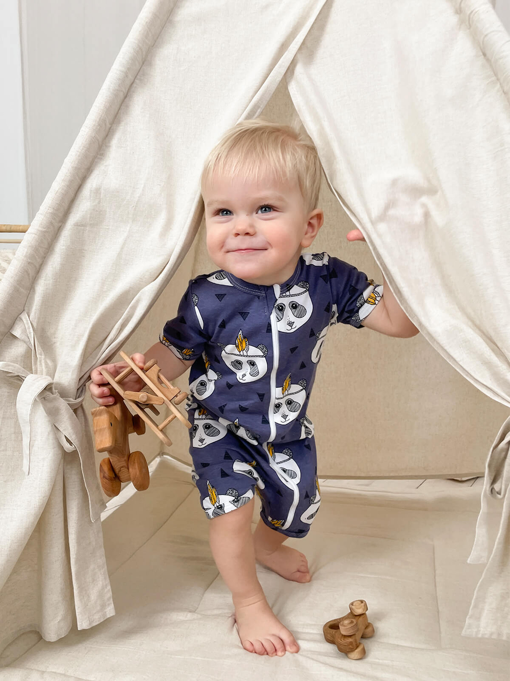 Песочник Mjölk Sleep and Play Панды