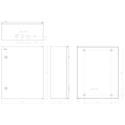 Корпус металлический ЭРА SIMPLE ЩМПг-06 (500x400x175) IP54 У2 серый | Корпуса металлические с монтажной панелью