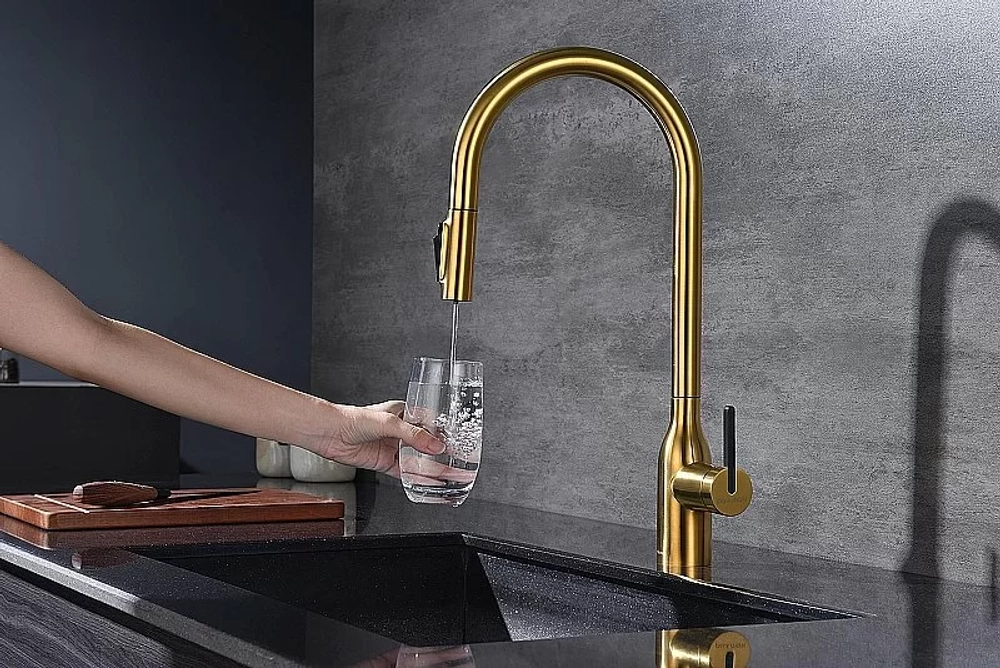 Смеситель для кухни Paulmark Universal Un213880-BG брашированное золото
