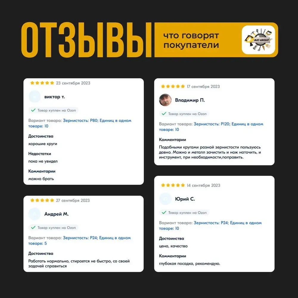 Круг лепестковый торцевой для УШМ / КЛТ Абразив 125Х22мм /зерно 80 (10шт)