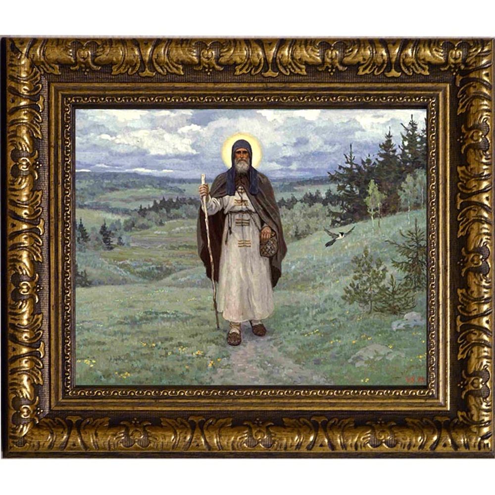 Преподобный Сергий Радонежский. По Руси. Худ. С. Ефошкин. Картина на холсте.