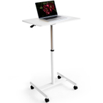 Tatkraft Trend - Компьютерный стол с газлифтом, на колесиках, с регулируемой высотой 74-114 см, Столик для ноутбука