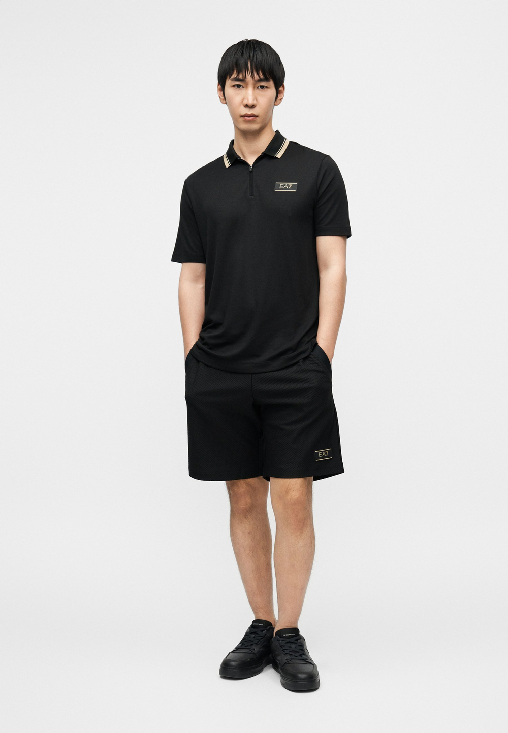EA7 Emporio Armani Футболка-поло - Чёрный