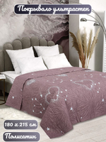 Покрывало на кровать, стеганое, поплин с размерами 215х220