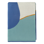 Плед из хлопка с авторским принтом синего цвета из коллекции freak fruit, 130х180 см