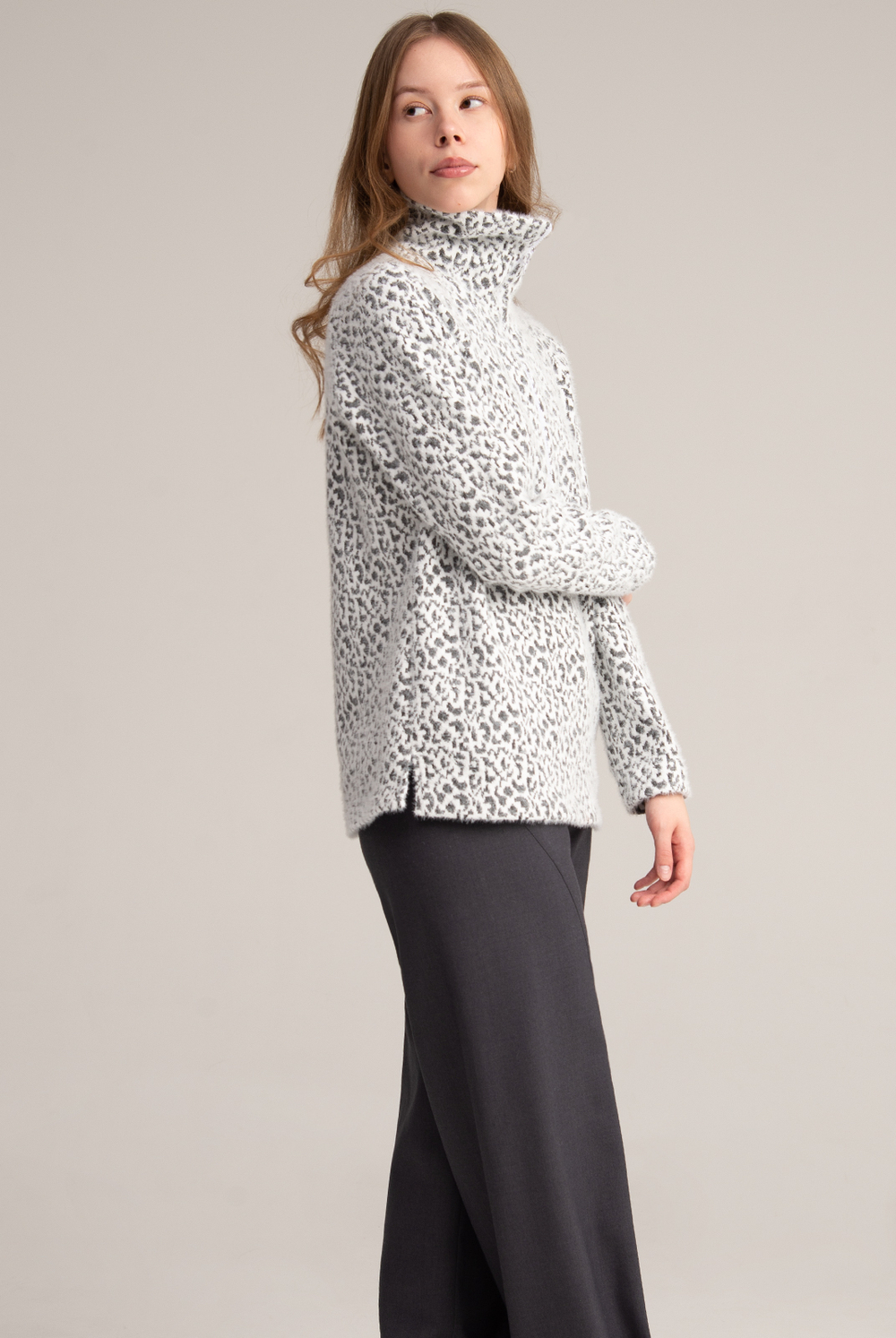 Джемпер женский 4721з, бело-серый #521БС034721з