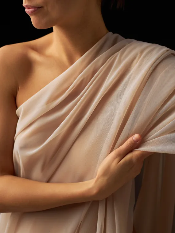 Сетка эластичная Lauma, арт. 556, серебристый пион 168