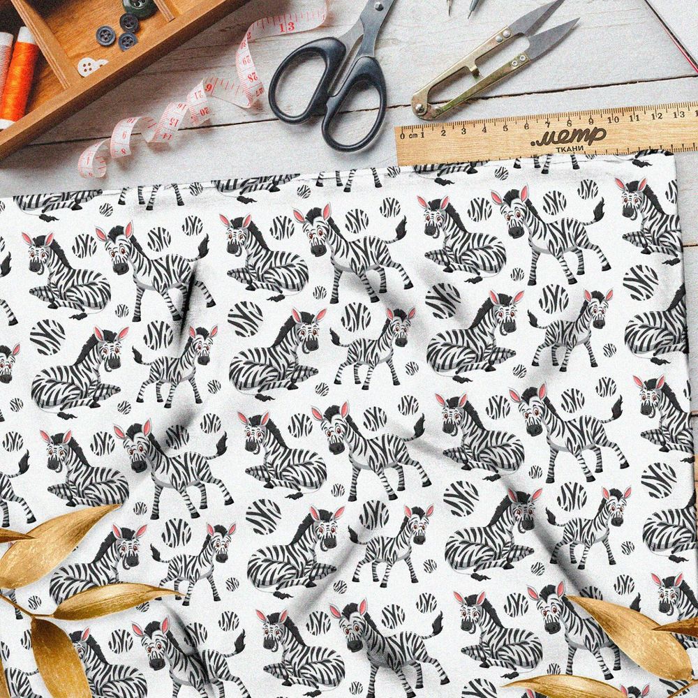 Ткань барби веселые зебры