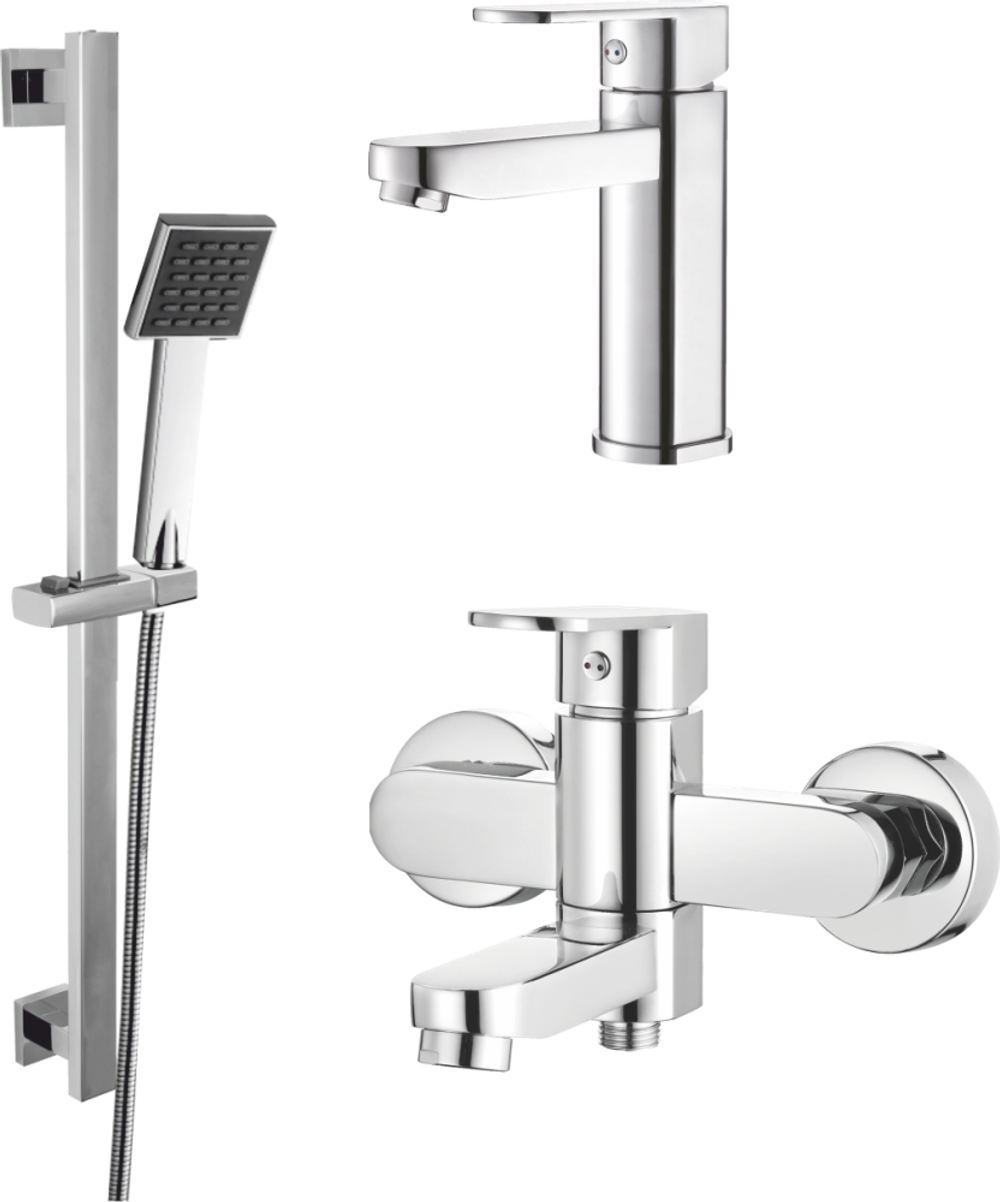 06037 Душевой комплект (3 в 1) ХРОМ  "GANZER"  (4/1шт)