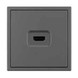 Механизм HDMI розетки SCT-NOBE-MHD1-SFPL-GR (Arlight, Серый базальт) 061844