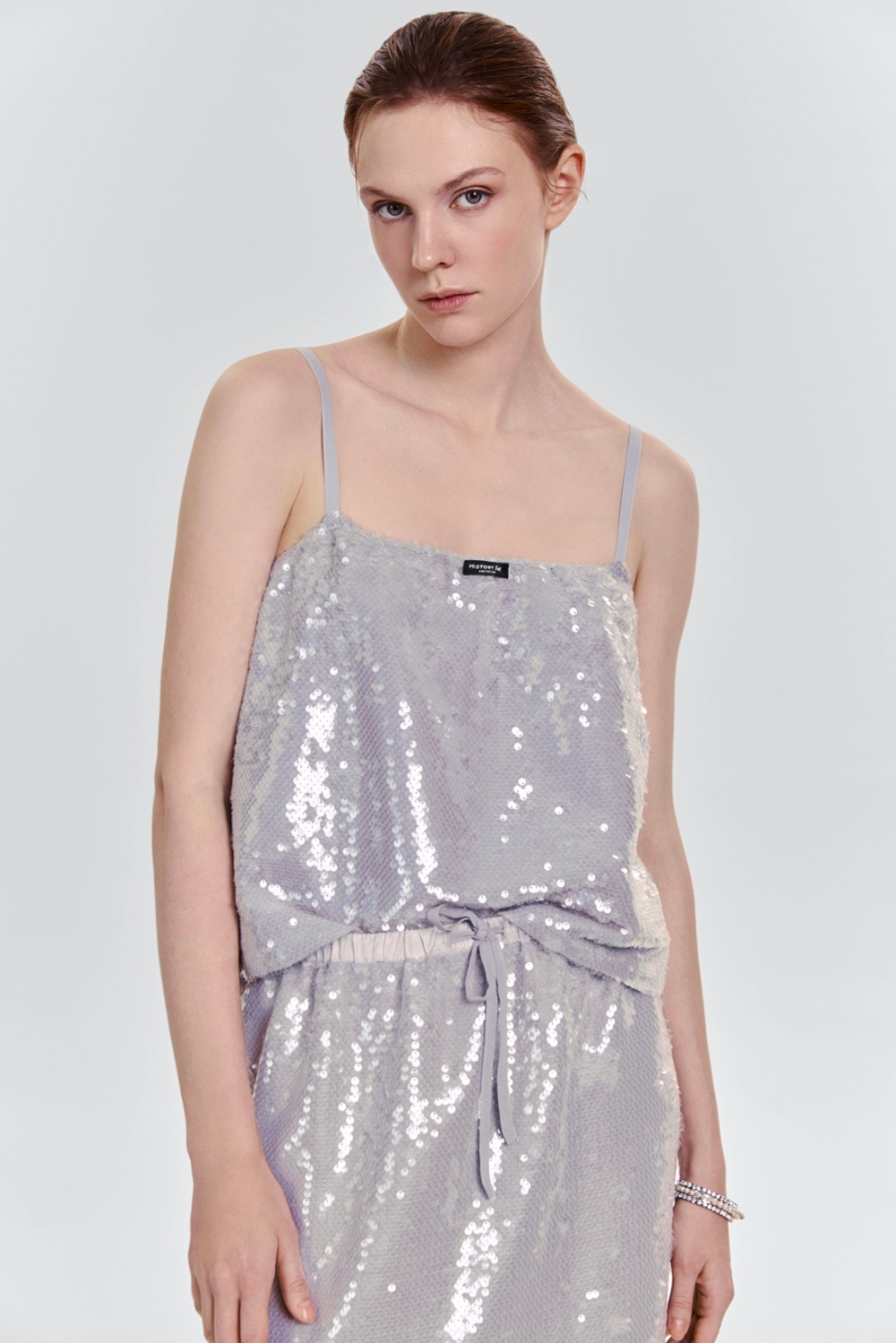 Топ с пайетками на шифоне