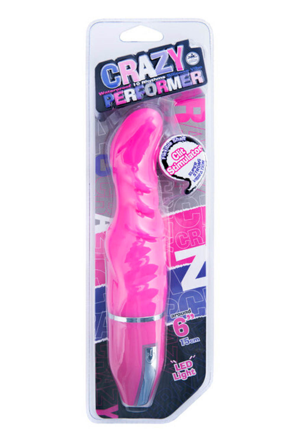Силиконовый секс-вибратор для девушек "Crazy Performer" 10 режимов вибрации (розовый) (Цвет: розовый)