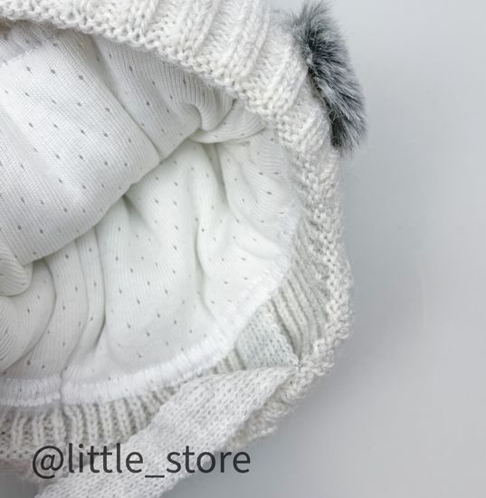 Шапка зимняя "Зайчик" Св серая