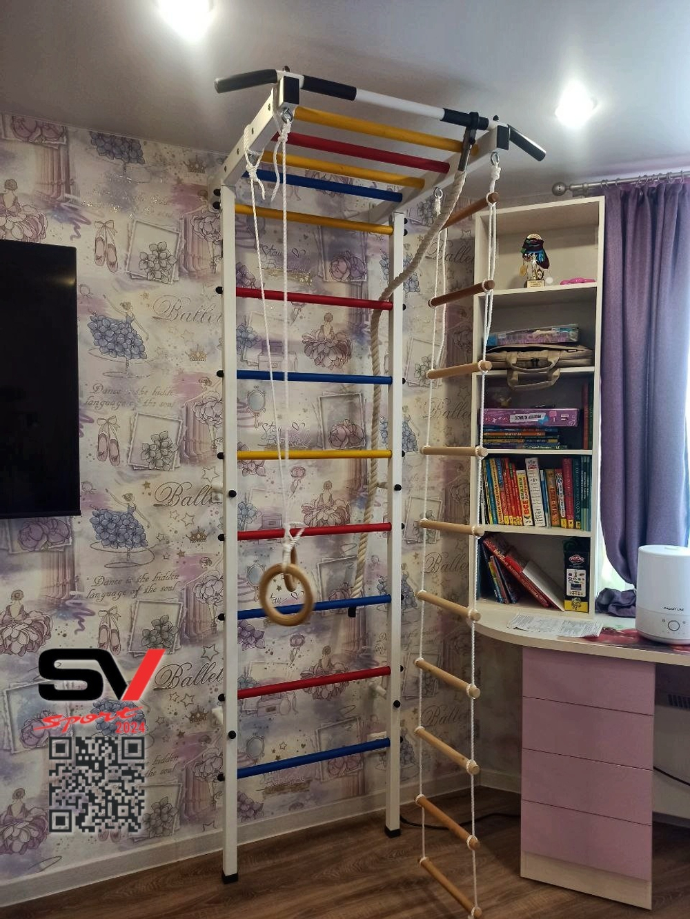 Монтаж шведской стенки Sv Sport в пеноблочные, газоблочные стены