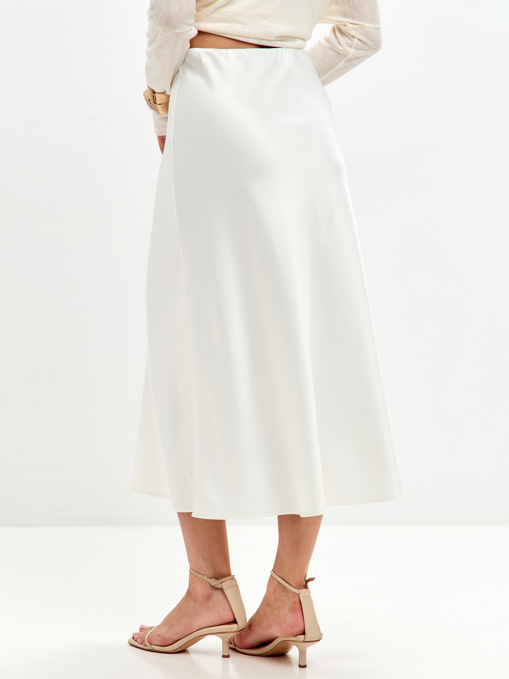 Юбка миди Ellemia белый жемчуг