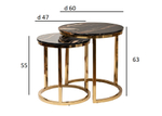 Стол журнальный Garda Decor Garda Decor(набор из 2 шт.) d60*63, d47*55 см
