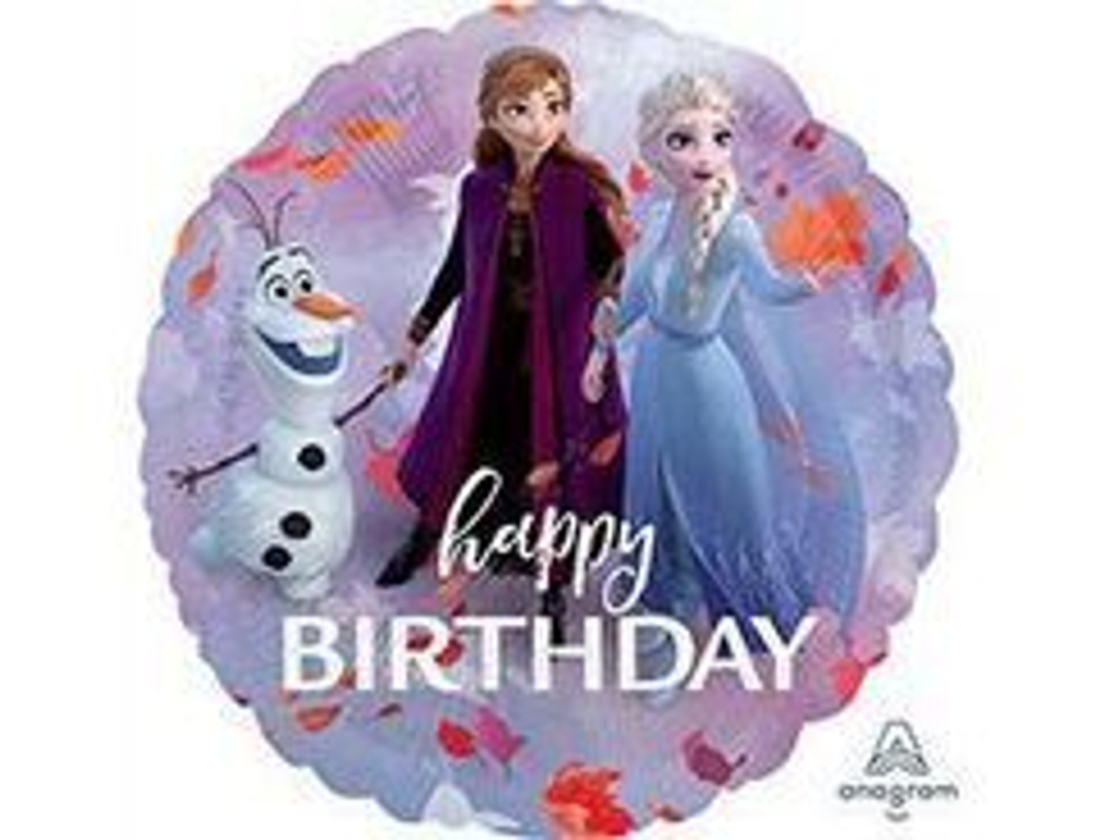 А 18" Круг, Happy Birthday, Холодное Сердце - 2, S60, 1 шт