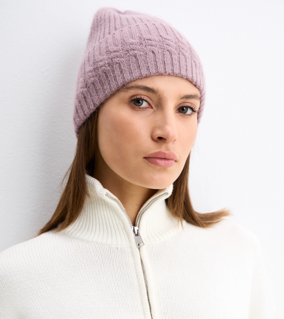 Женская шапка DBR 56-580117 розово-серый