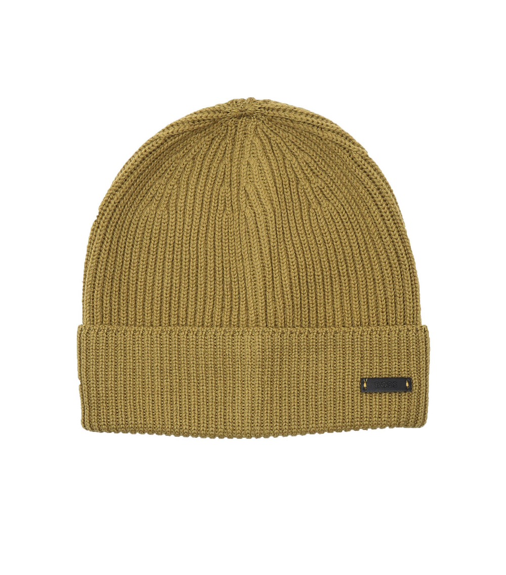хлопковая шапка lupini BOSS BLACK - горчичный(50475952)