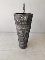 Раковина напольная из мрамора Pedestal Grey Marmo MN-65940 40х40х90 из натурального камня