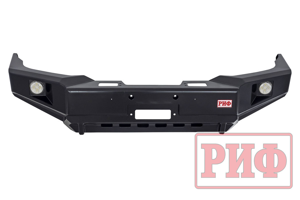 Бампер силовой передний Toyota Land Cruiser Prado 120 c доп. фарами и защитой бачка омывателя РИФ