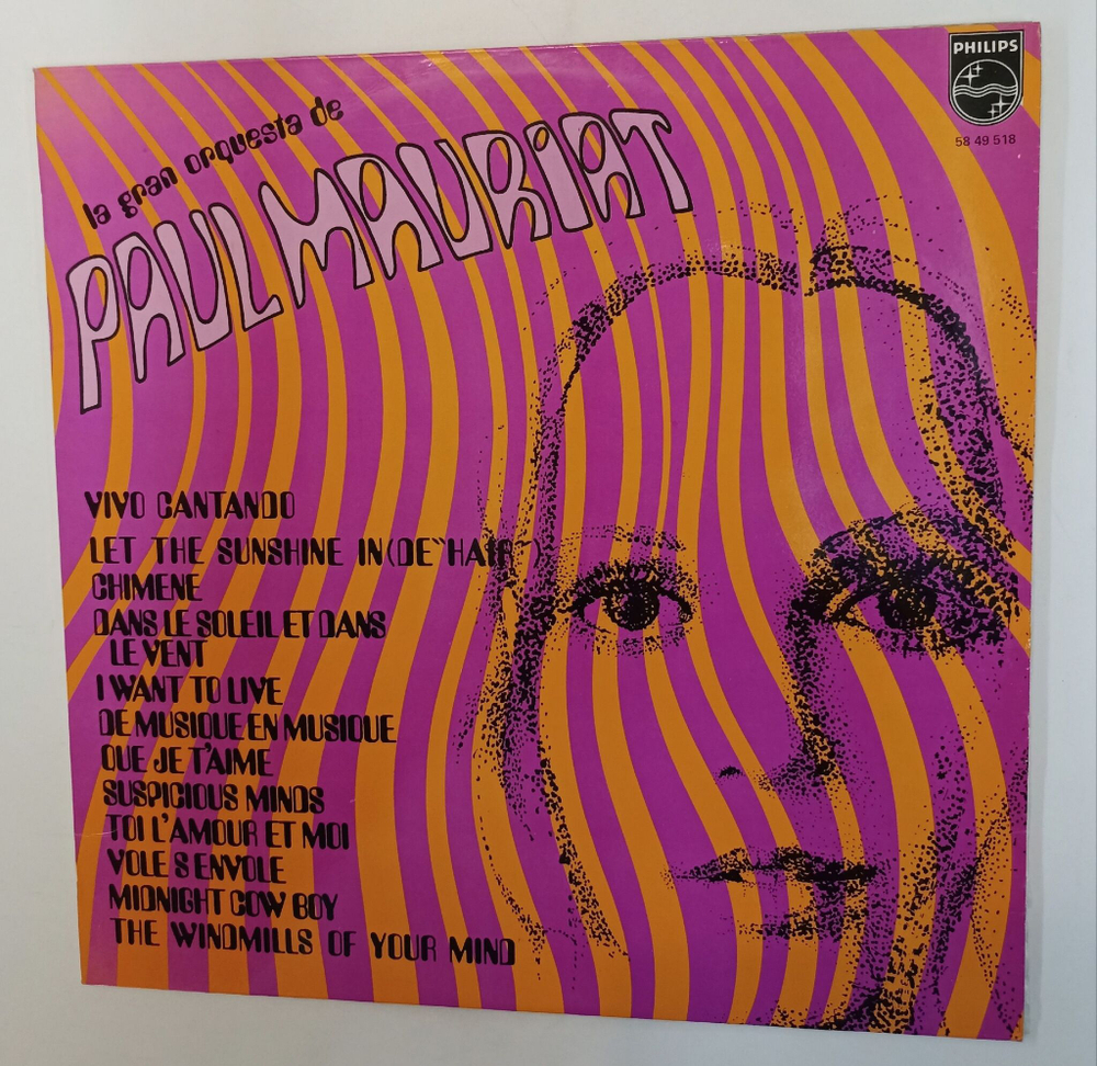 Винтажная виниловая пластинка LP Поль Мориа La Gran Orquesta De Paul Mauriat Vivo Cantando (Испания 1975)
