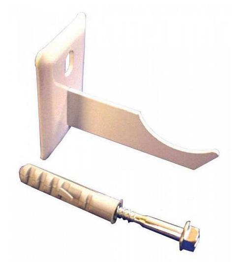 Кронштейн для радиатора накладной белый (плоский 90 мм)