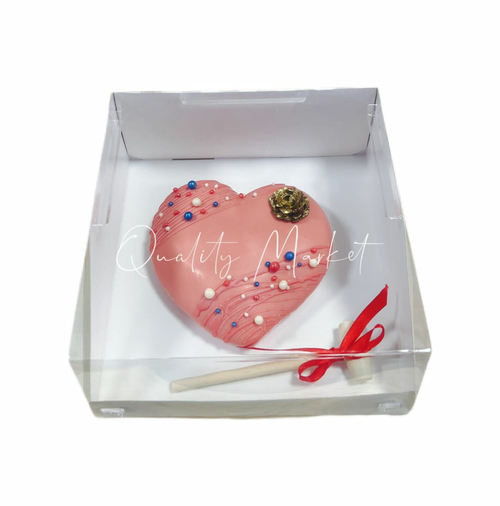 Pasticciere Короб для тортов с прозрачной крышкой 225*225*100 мм (белый), 50шт