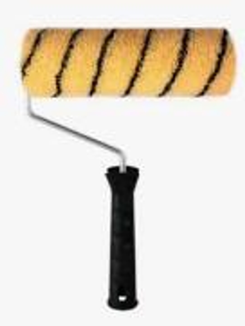 Валик МИДИ   Полиакрил  d42  Желтый с черной пол. в сборе 100мм, d6  ворс 11мм  B.Е. /383-1100