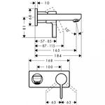 Смеситель hansgrohe Metris S для раковины настенный, хром 31162000