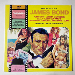 Винтажная виниловая пластинка LP Orchestra Diretta Di Ray Martin Musiche Dai Film Di James Bond 007 (Italy 1979)