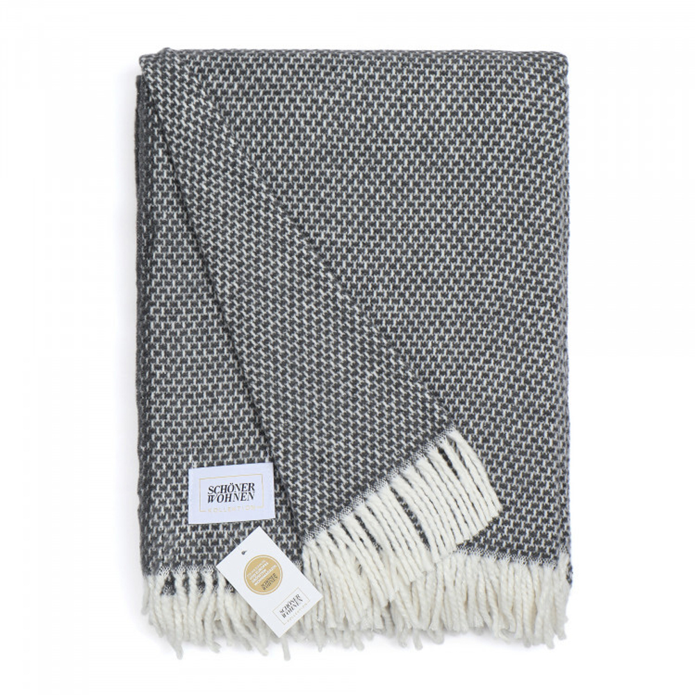 Плед 140x200 Schoner Wohnen Zen dunkelgrau