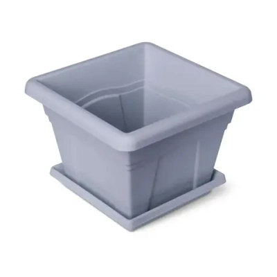 Горшок Квадро с поддоном 12.2л 32см серый С165СЕР (комплект 8 шт)