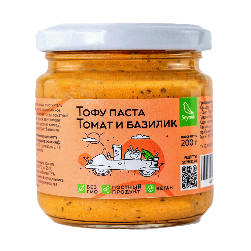 Тофу паста томат и базилик Соймик, 200 г