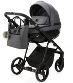 Детская коляска Adamex Quantum 3 в 1 Q-TK57 TIP (Т.СЕРЫЙ)