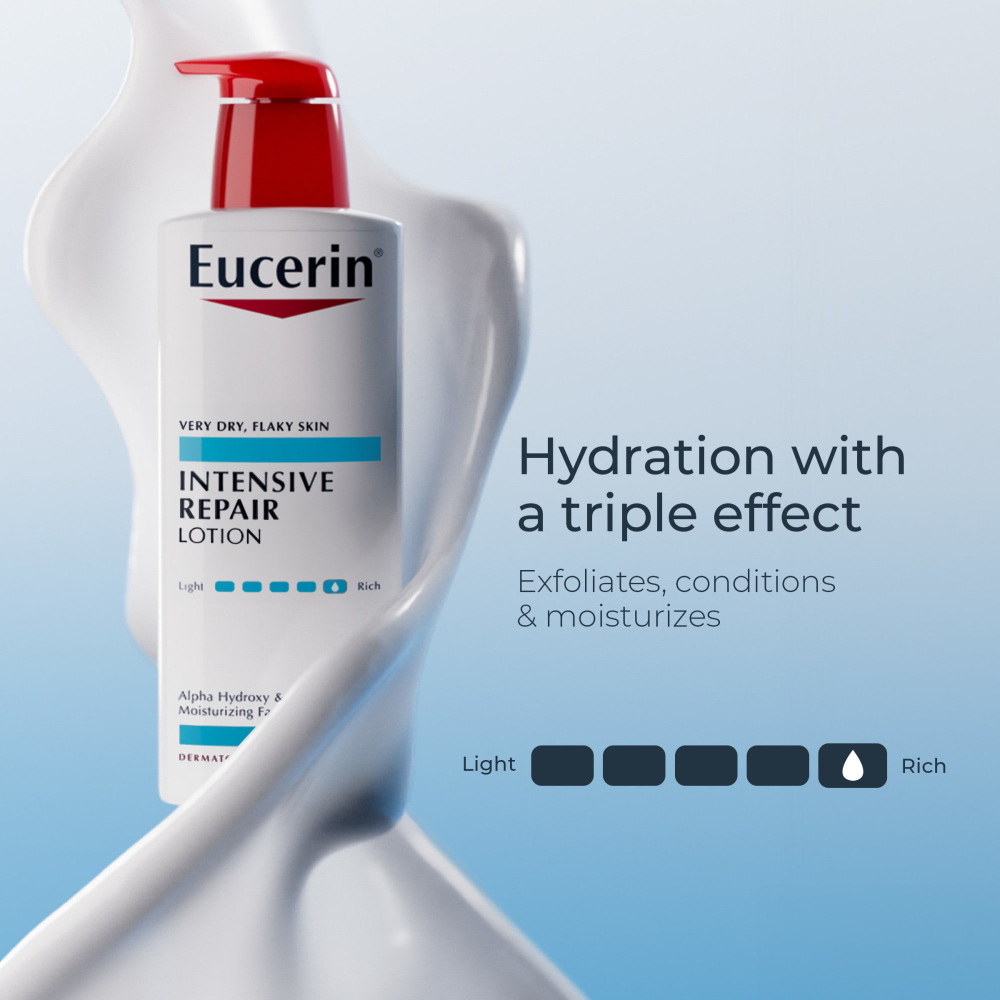 Eucerin, интенсивный восстанавливающий лосьон, без отдушки, 500 мл (16,9 жидк. унции)