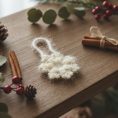 Вязаная снежинка (5 см)