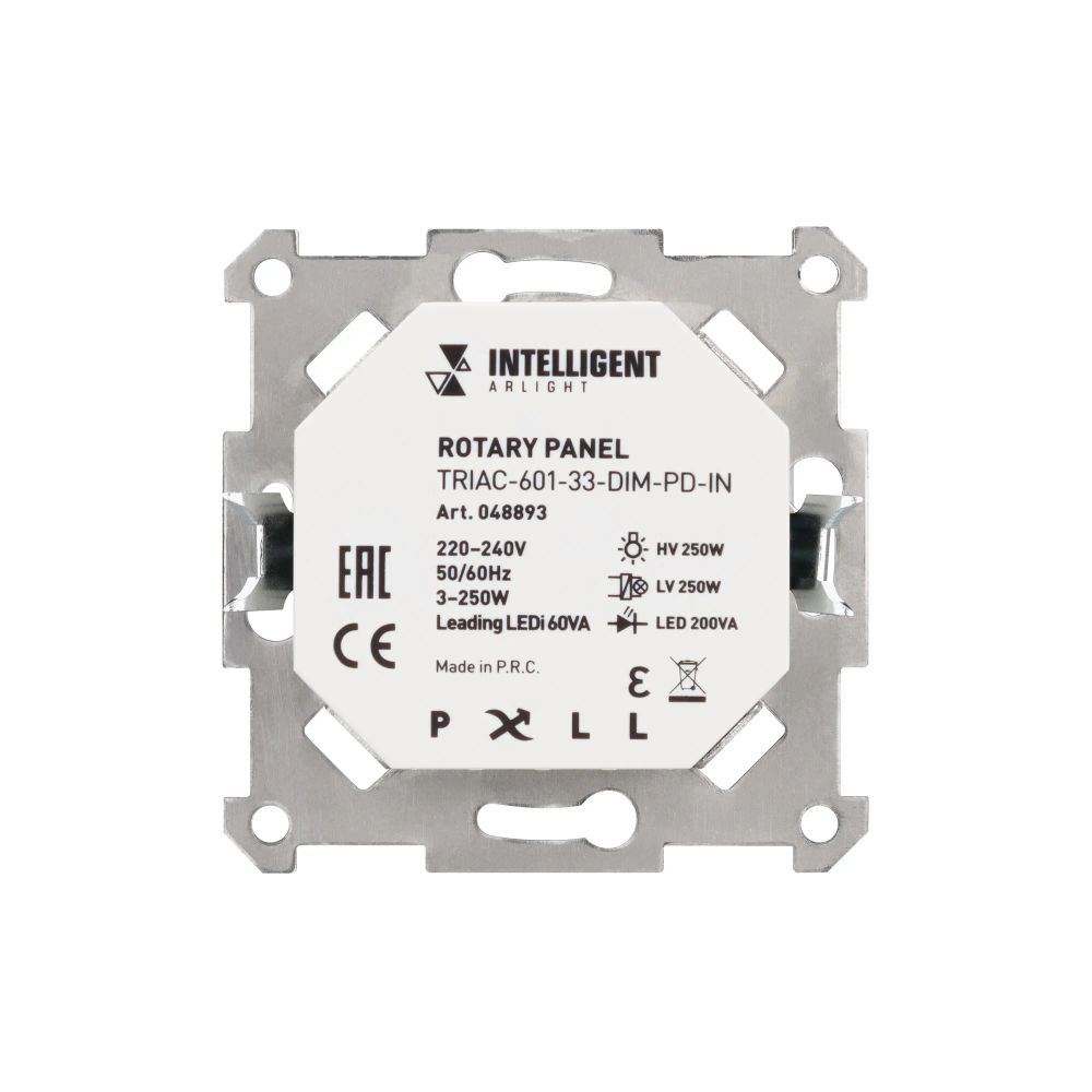 INTELLIGENT ARLIGHT Роторная панель TRIAC-601-33-DIM-PD-IN (230V, 1x1A, Механизм) (IARL, IP20 Металл, 3 года) 048893