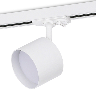 Светильник трековый, поворотный, GX53, D80хH155мм, IP20, белый, без лампы