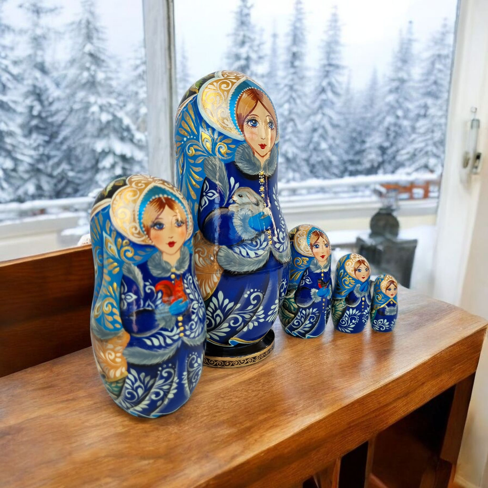 Матрёшка 21см "С зайкой" 5мест